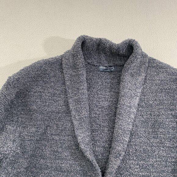 Barefoot Dreams Sweater Mens Medium CozyChic Shawl Cardigan Soft Knit Button - Picture 5 of 16